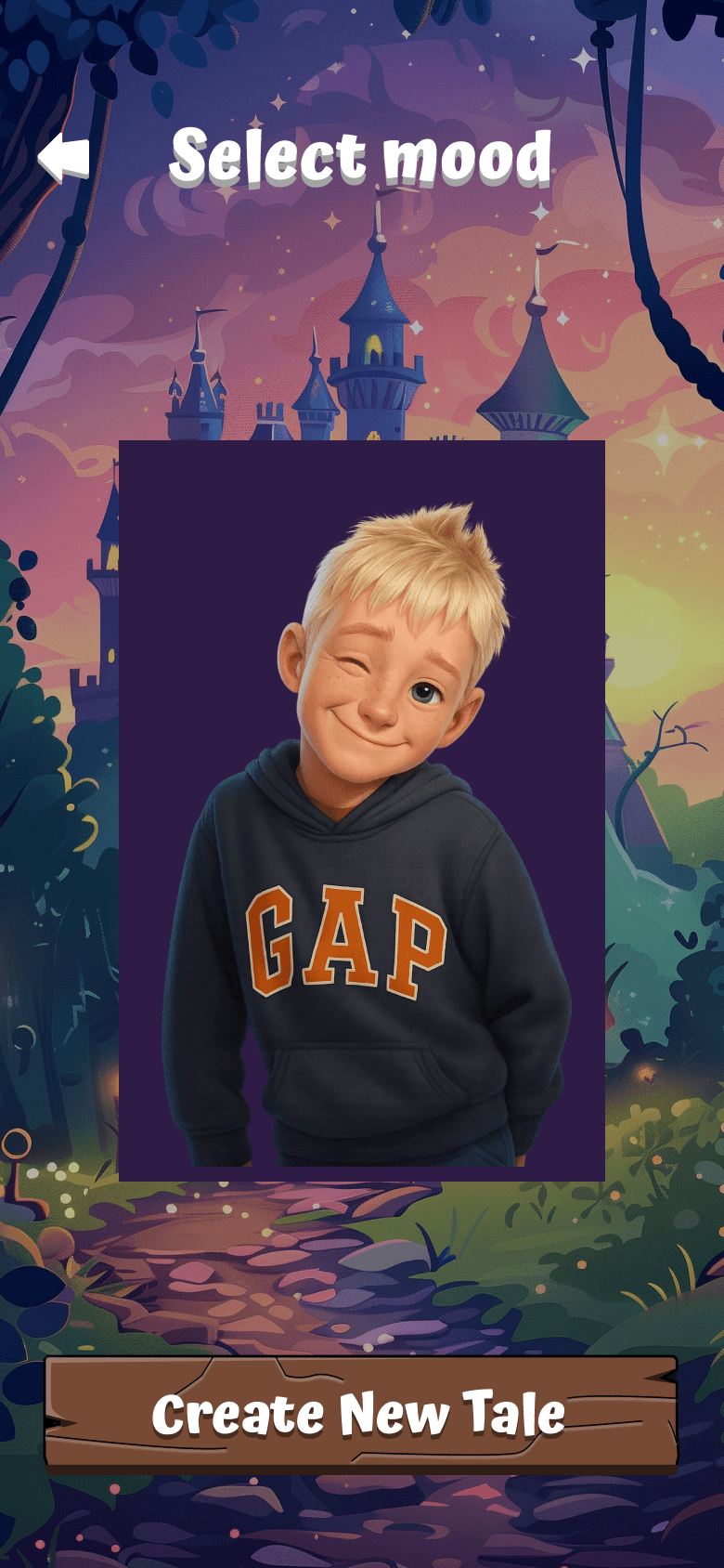 Whimsy Tales custom character screen