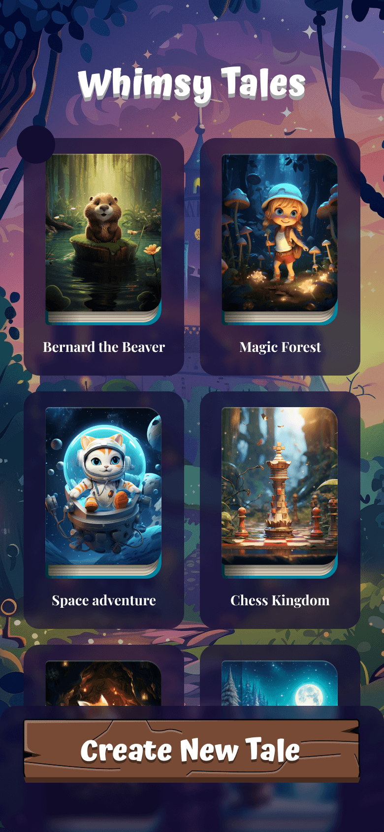 Whimsy Tales home screen