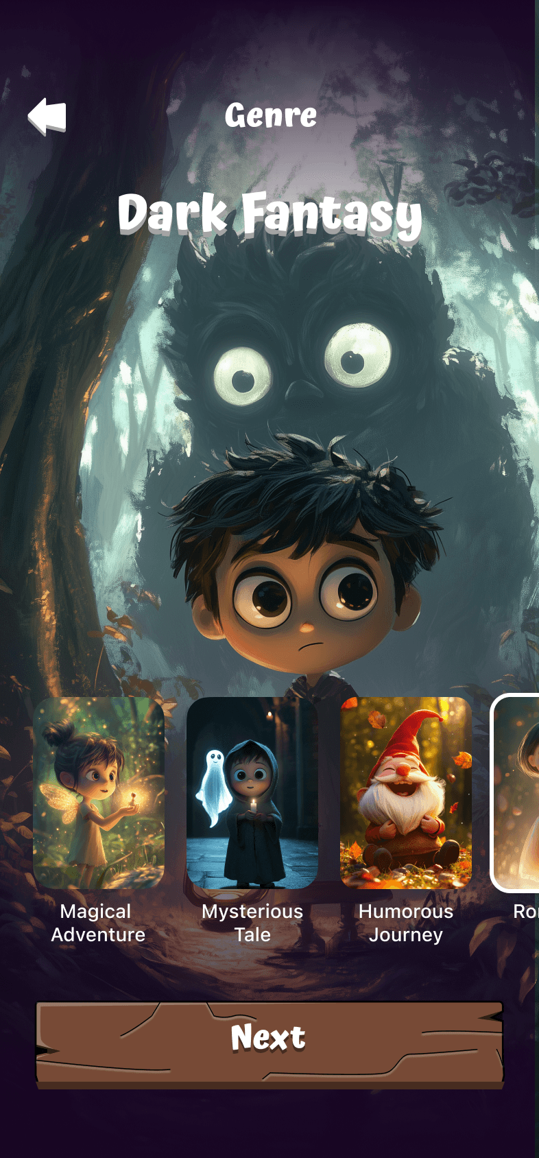Whimsy Tales genre selection